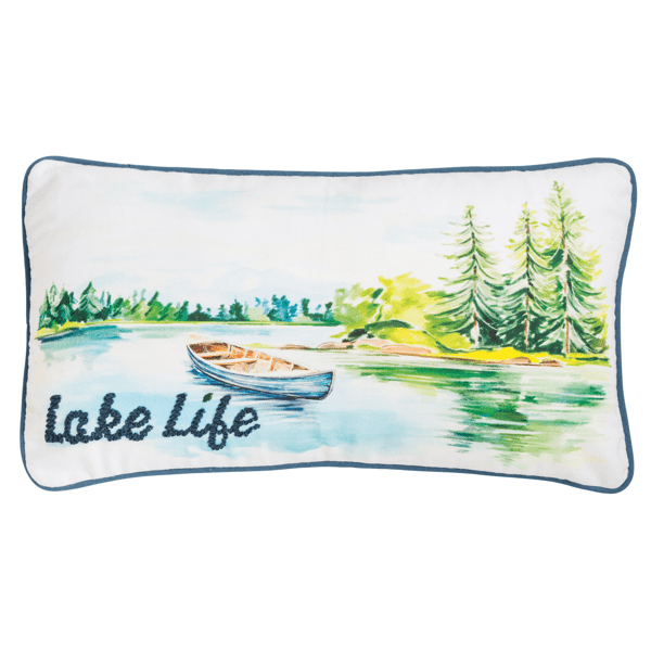 Lake Life Pillow | Mud Pie