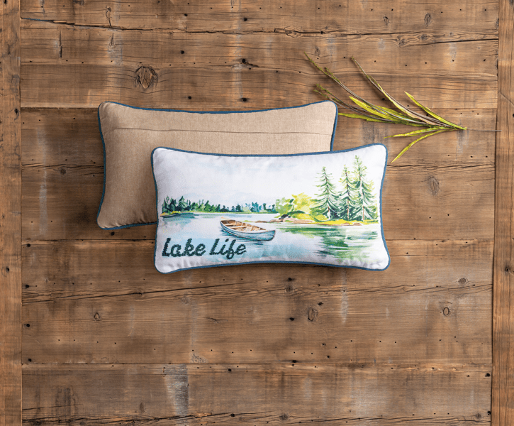 Lake Life Pillow | Mud Pie