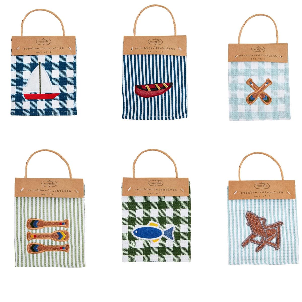 Lake Scrub Towels Set of Two | Mud Pie