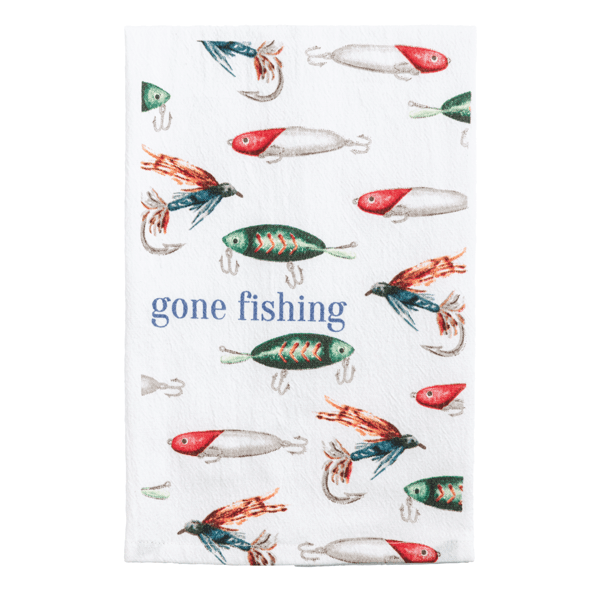 Lake Retreat Themed Printed Towel | Mud Pie