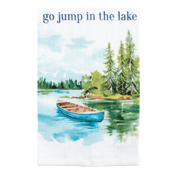 Lake Retreat Themed Printed Towel | Mud Pie