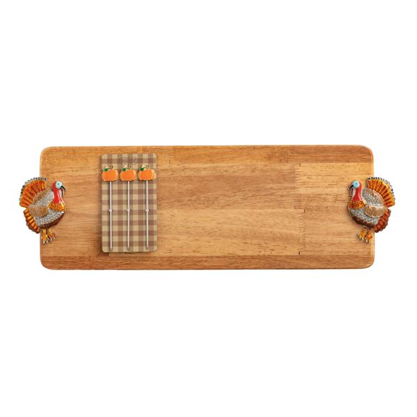 Enamel Turkey Wood Board Set | Mud Pie