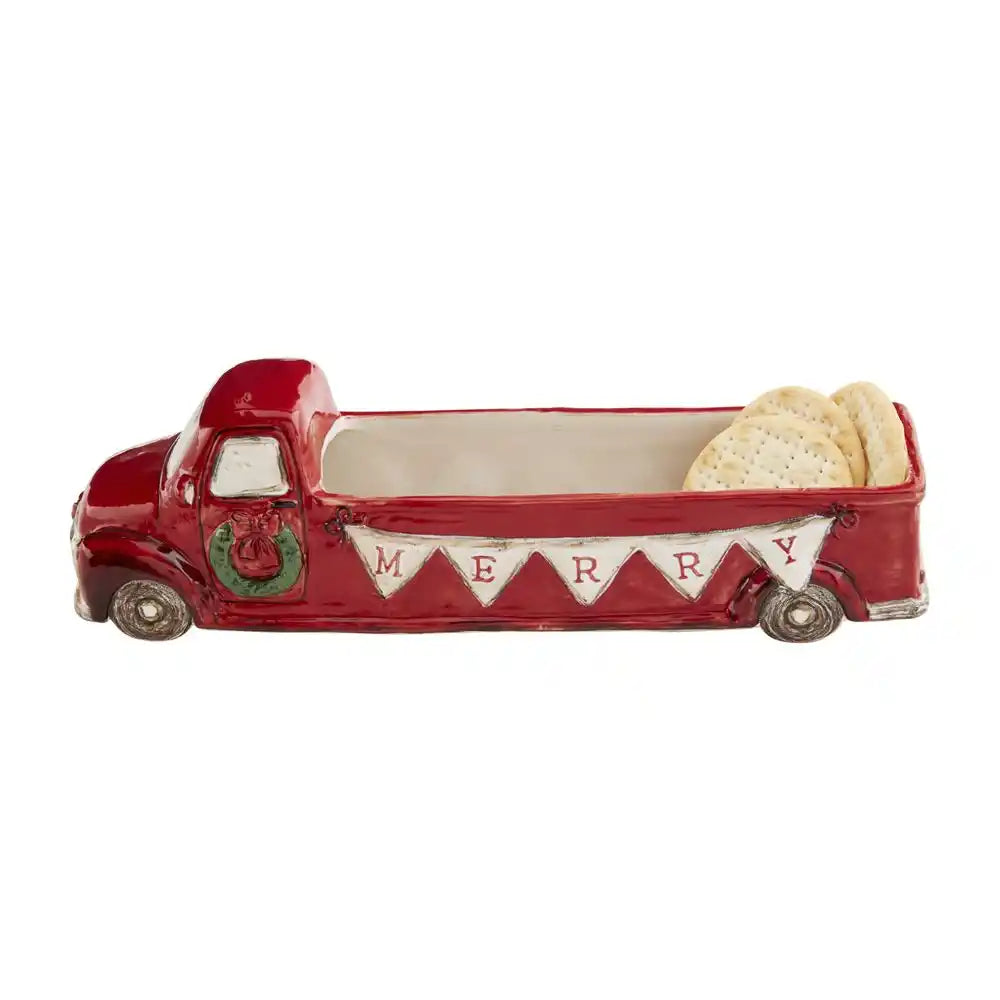 Red Truck Ceramic Cracker Dish | Mud Pie