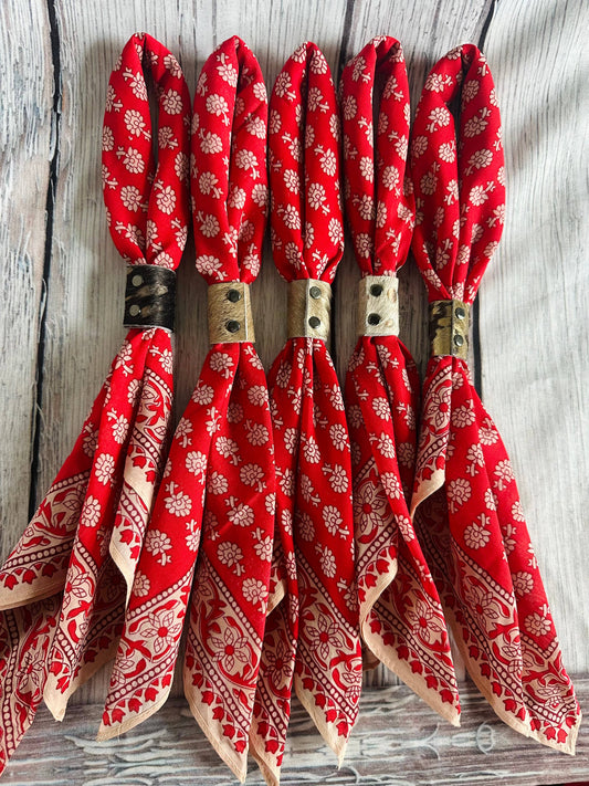 Red Floral Bandanas
