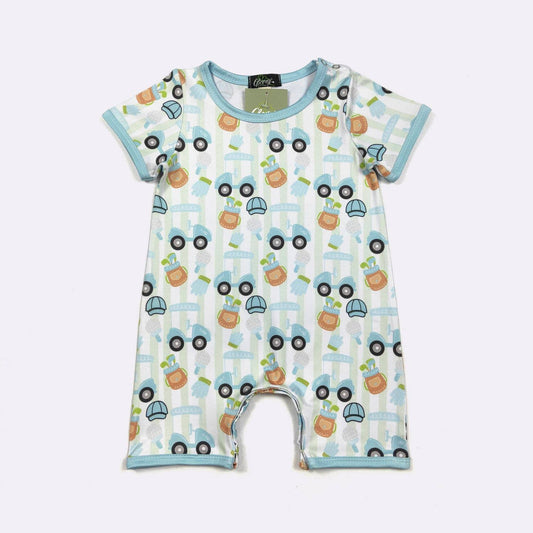 Golf Stripe Boy Romper | Clover Cottage