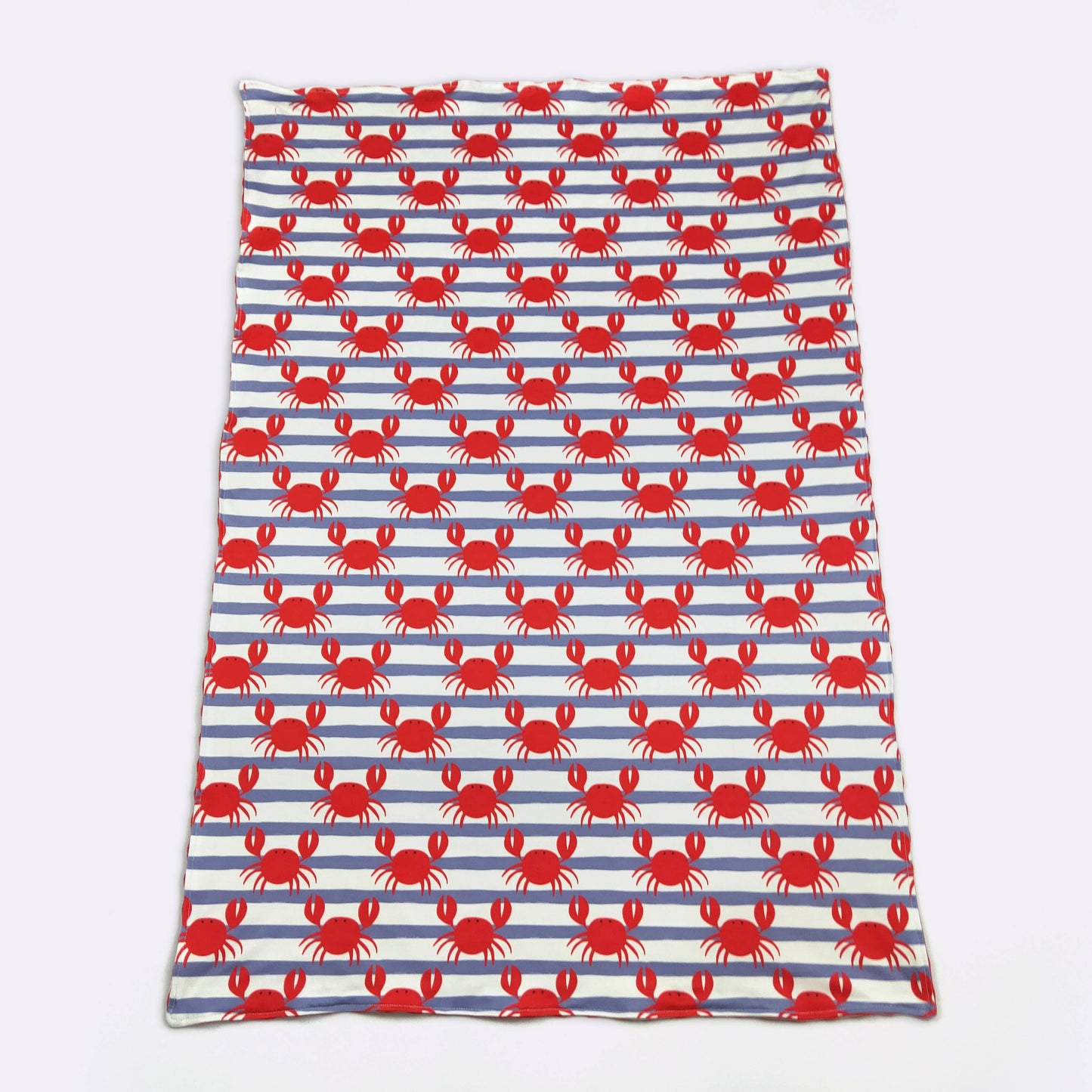 Blue Stripe Crab Blanket | Clover Cottage