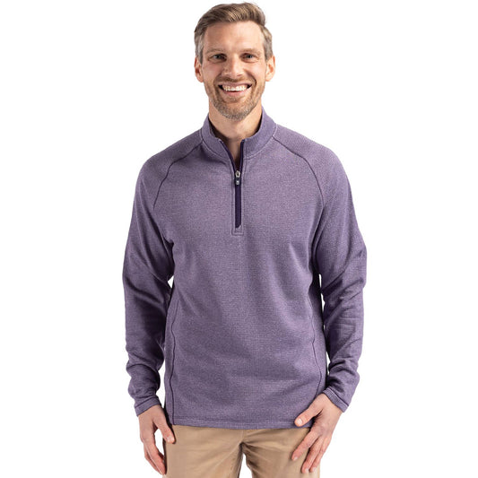 Half Zip Pullover: College Purple Heather | Cutter Buck
