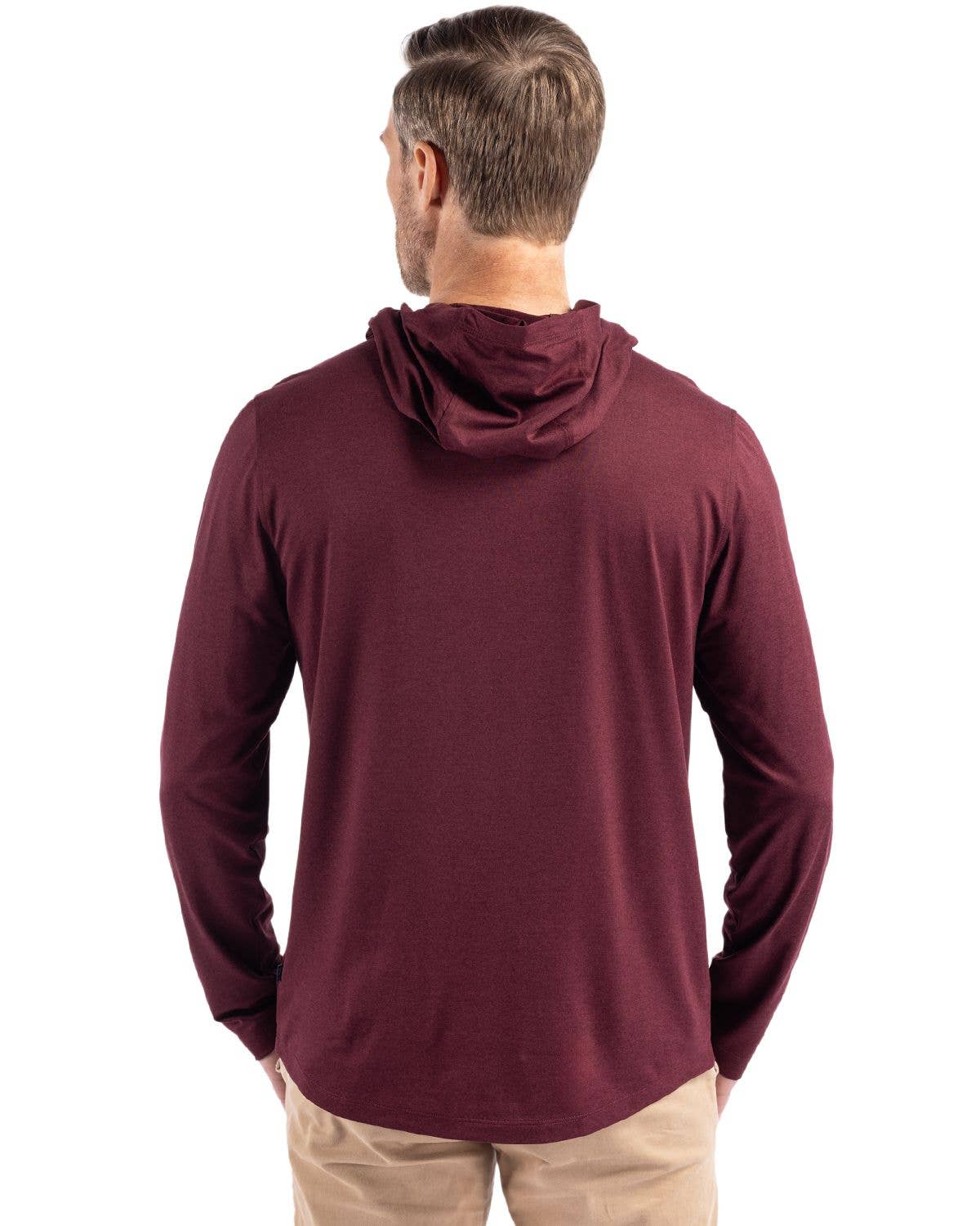 Cutter & Buck Coastline Eco Recycled Mens Hooded Shirt: College Purple / XL / MCK01330