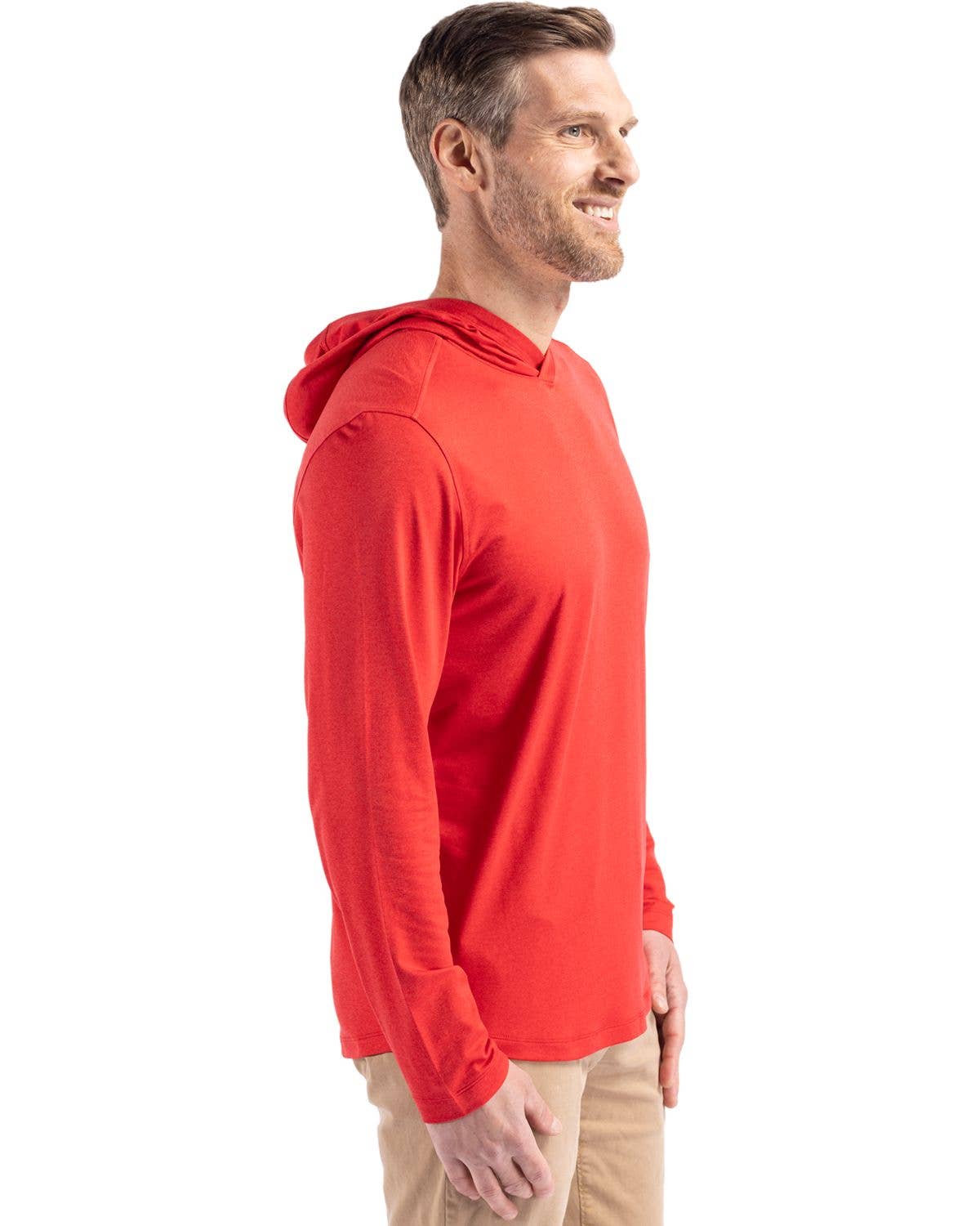 Cutter & Buck Coastline Eco Recycled Mens Hooded Shirt: College Purple / XL / MCK01330