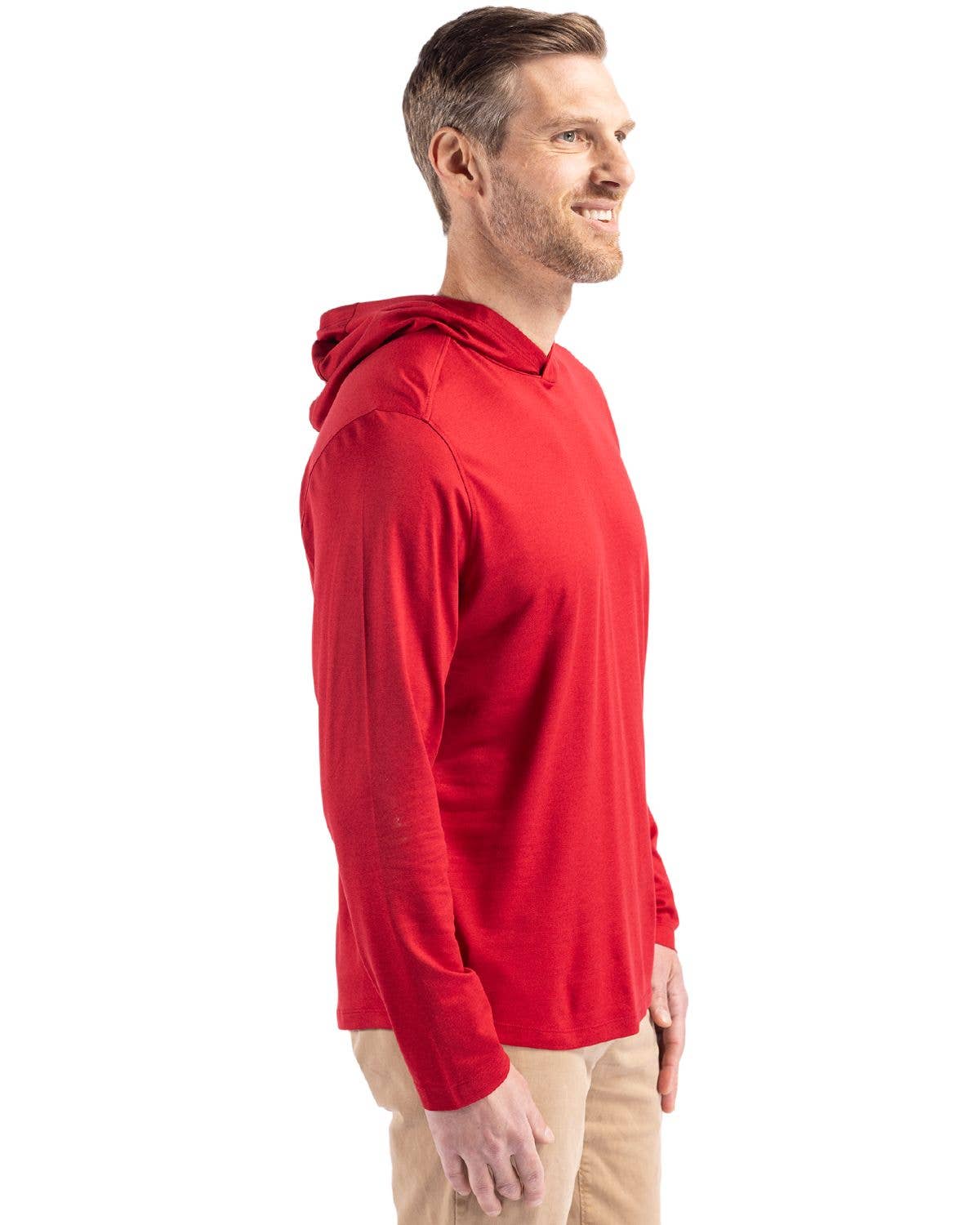 Cutter & Buck Coastline Eco Recycled Mens Hooded Shirt: College Purple / XL / MCK01330