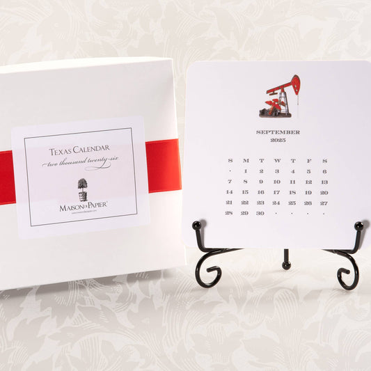 2026 Texas Calendar with Easel : Complete Set