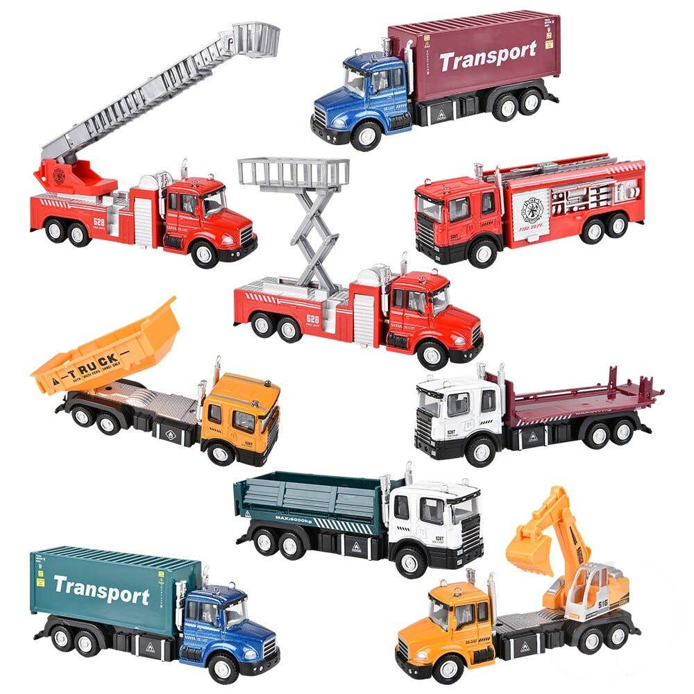 Die-Cast Pull Back Truck Stocking Stuffer Kids Toy | JS Toy