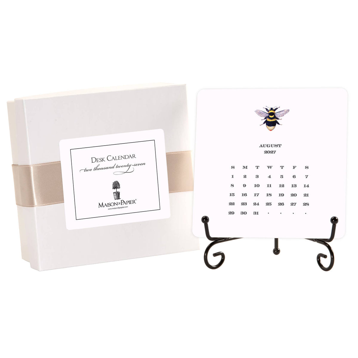 Maison de Papier - 2027 Desk Calendar with Easel