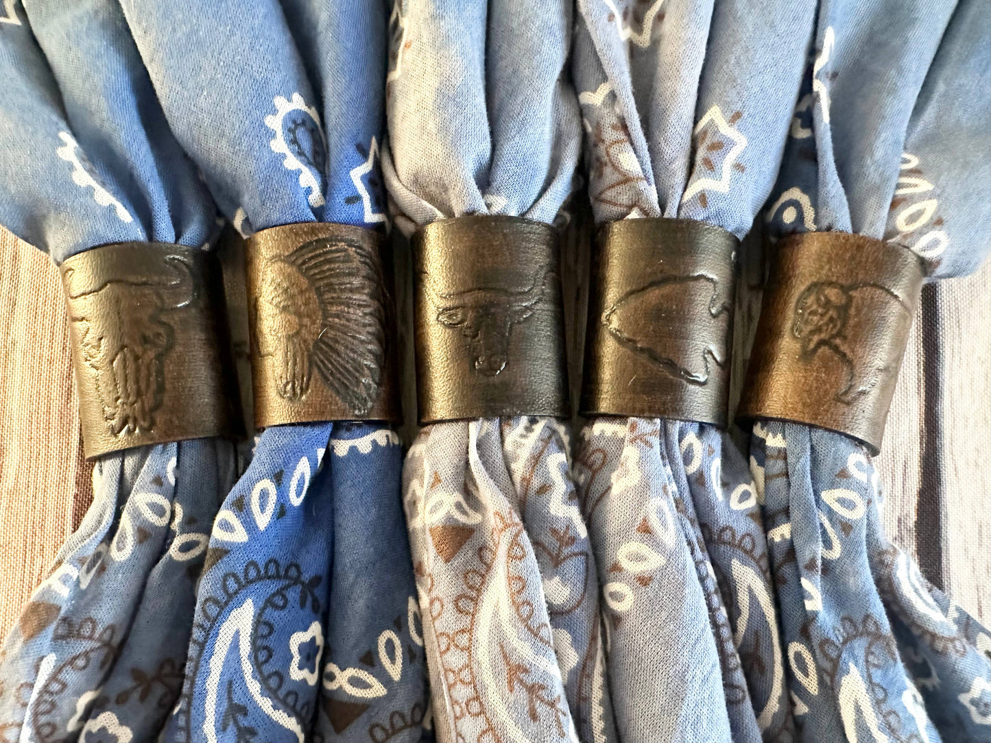 Leather Bandana Slides