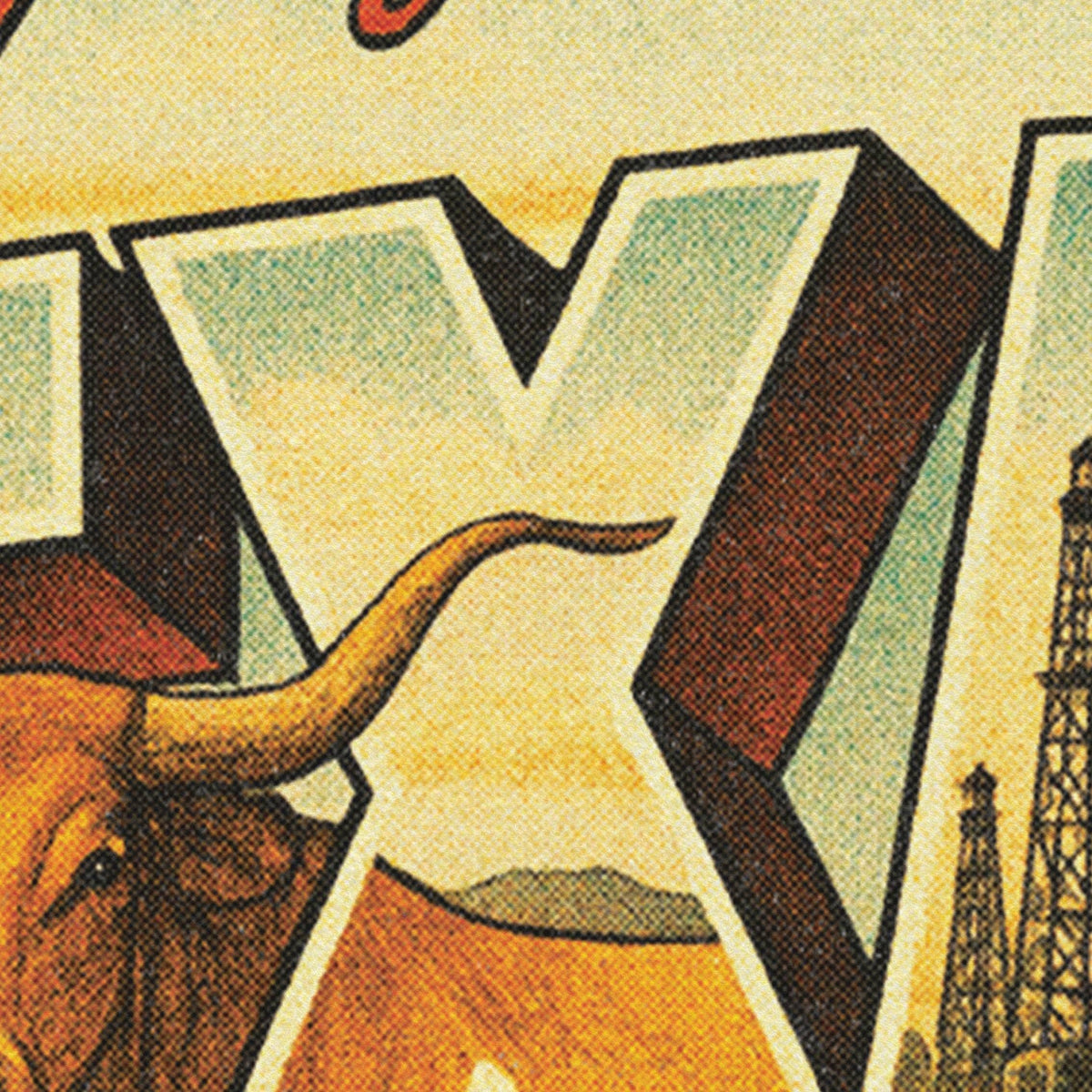 Greetings From Texas State Postcard Pennant | Benoit's Design