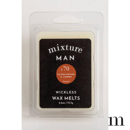 2.6 Oz Mixture Man Melts: No 70 Sandalwood & Amber