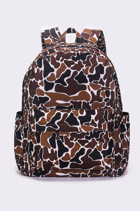 Kids Camouflage Printed Canvas Backpack