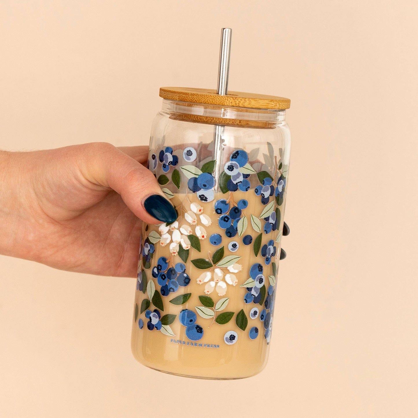 Blueberry Field Glass Can | Paper Farm Press