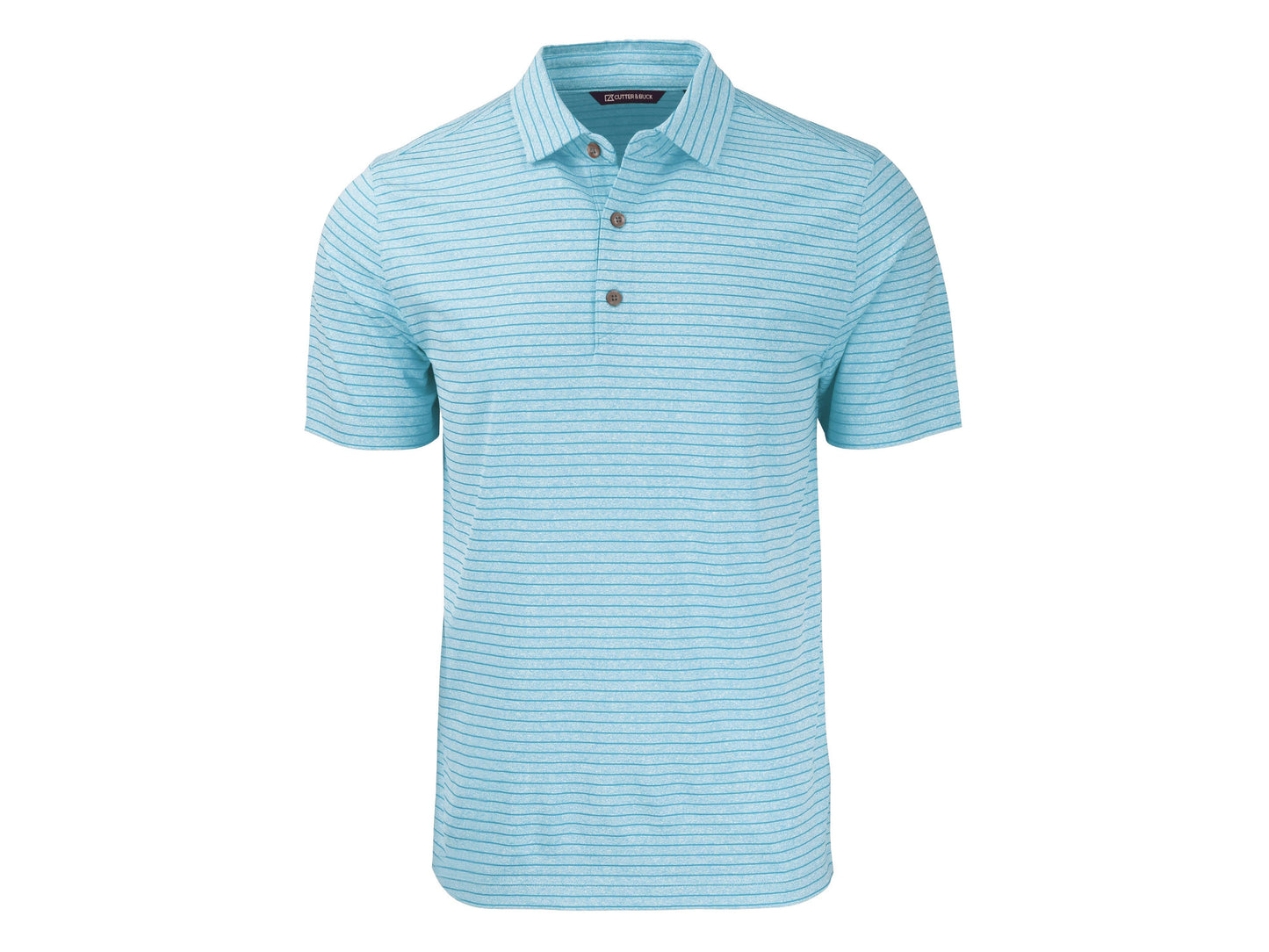 Cutter & Buck Forge Eco Heather Stripe Recycled Mens Polo: College Purple Heather / XL / MCK01303