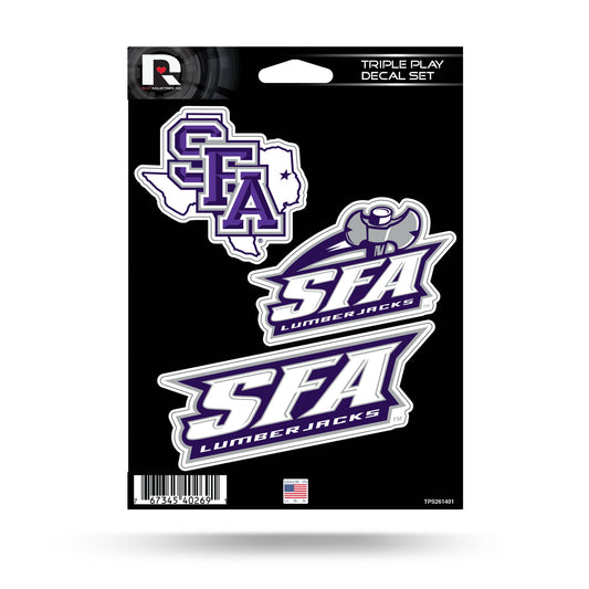 NCAA Stephen F. Austin Triple Play Decal