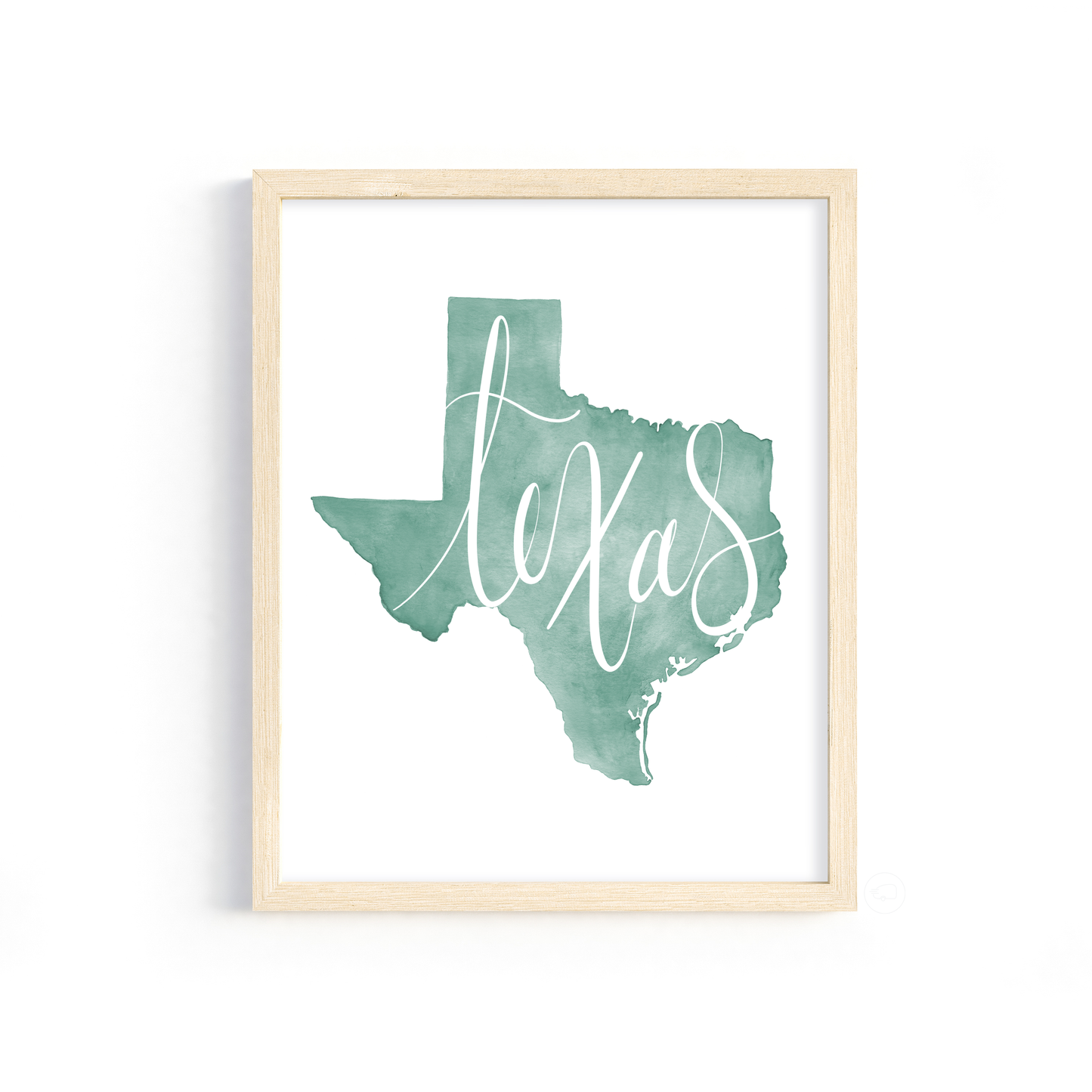 Texas watercolor print: 5x7 / Plain watercolor