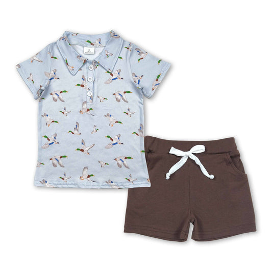 Youth Duck Polo Shirt and Shorts Set
