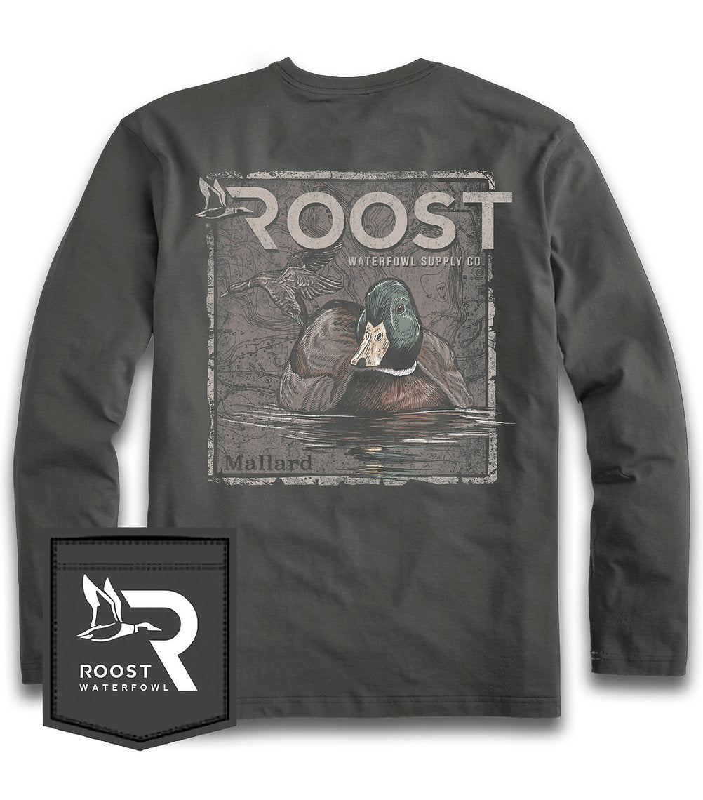 Roost Mallard Stamp L/S T-Shirt | Roost Waterfowl