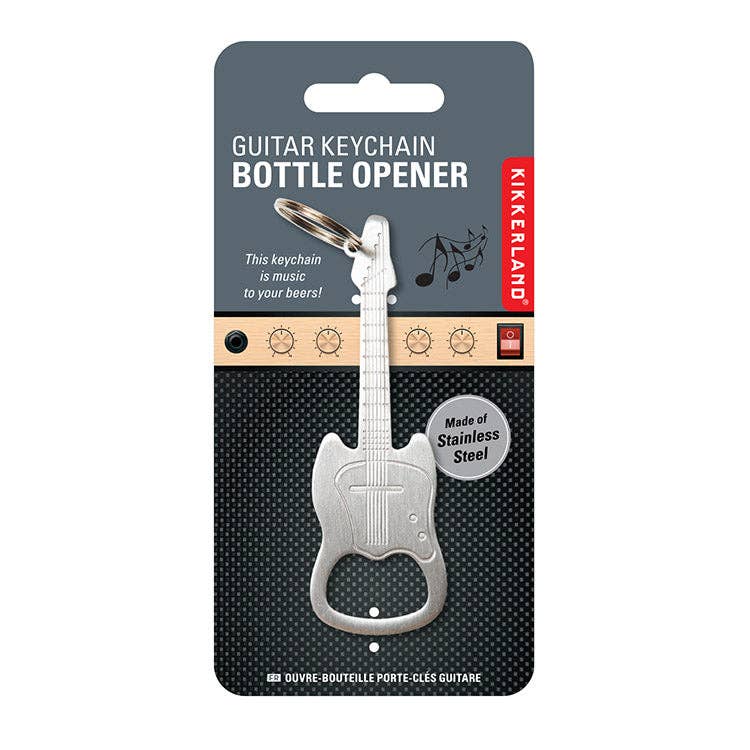 Guitar Keychain Bottle Opener | Kikkerland Design Inc