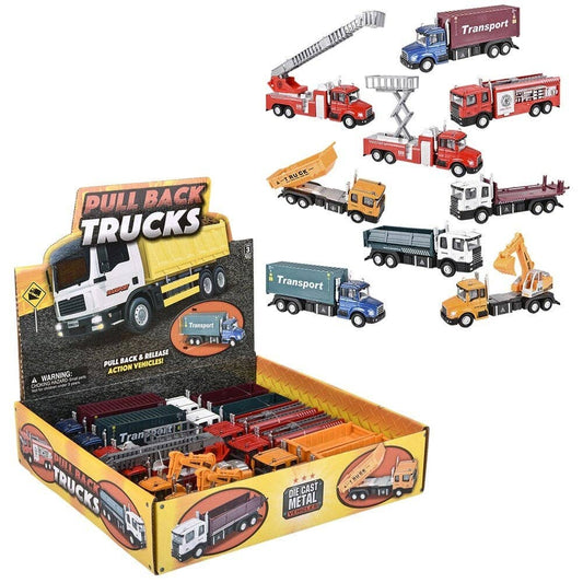 Die-Cast Pull Back Truck Stocking Stuffer Kids Toy | JS Toy