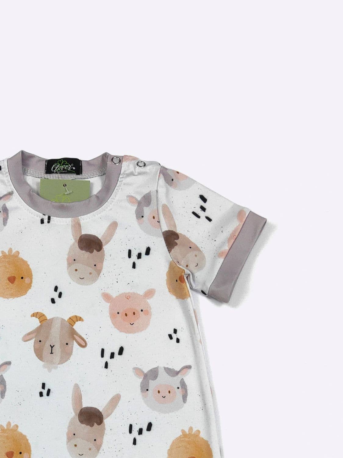 Chicks N Piglets Boy Romper | Clover Cottage