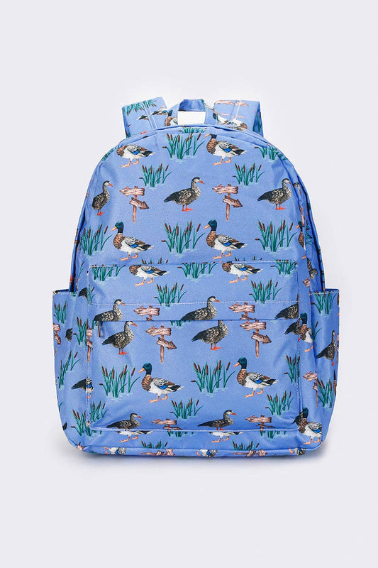 Boys Blue Duck Printed Canvas Backpack | Sassy Kids Palace
