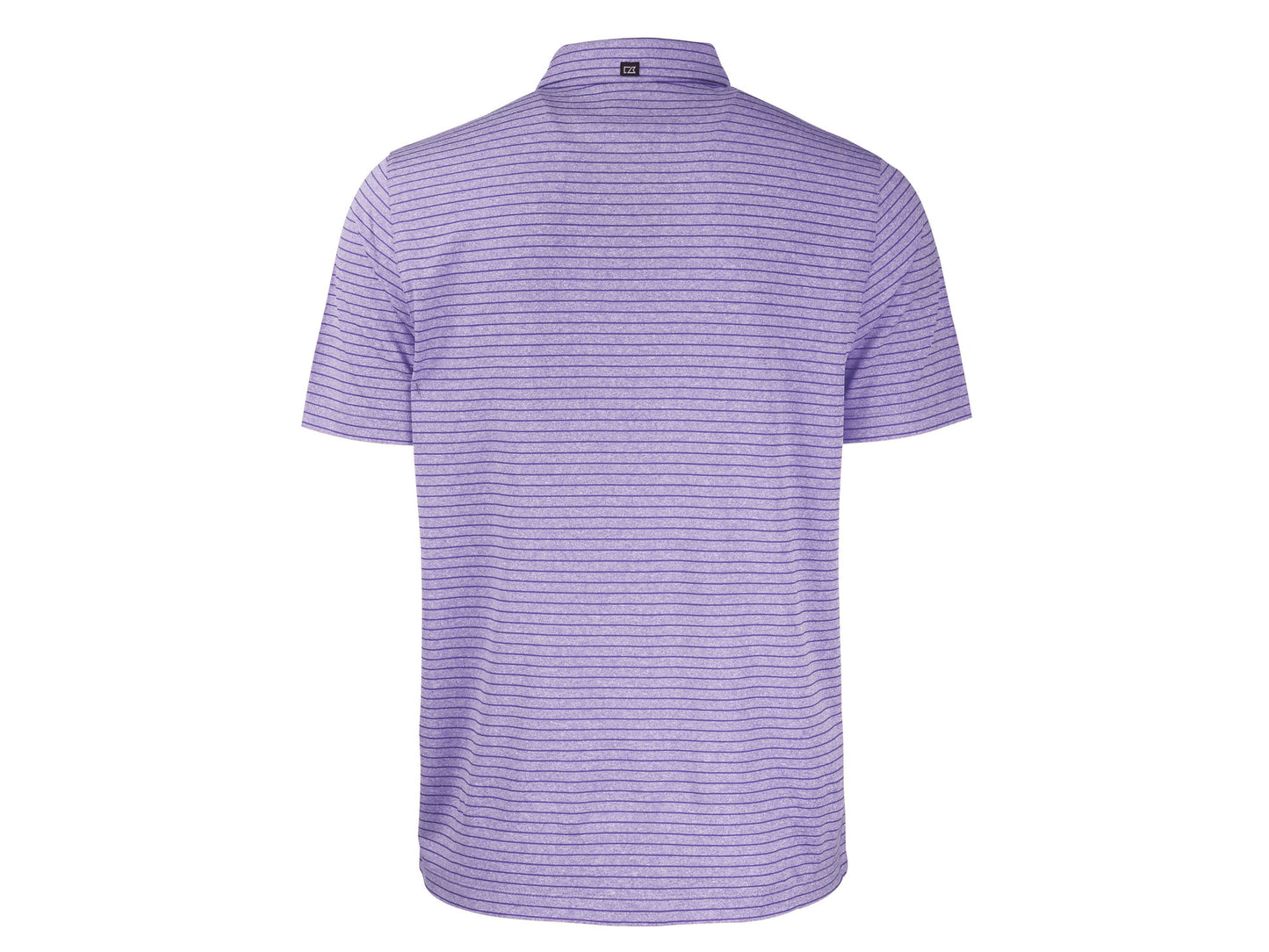Cutter & Buck Forge Eco Heather Stripe Recycled Mens Polo: College Purple Heather / Large / MCK01303