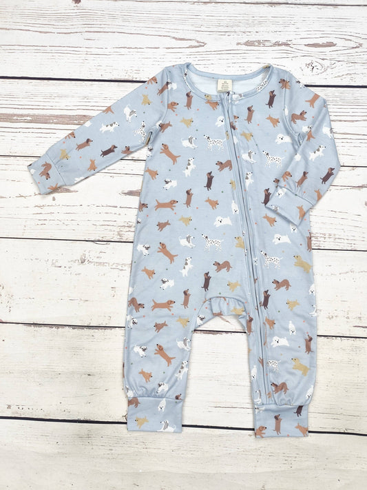 Baby Boy Dog Print Bamboo Zippy Sleeper| SK