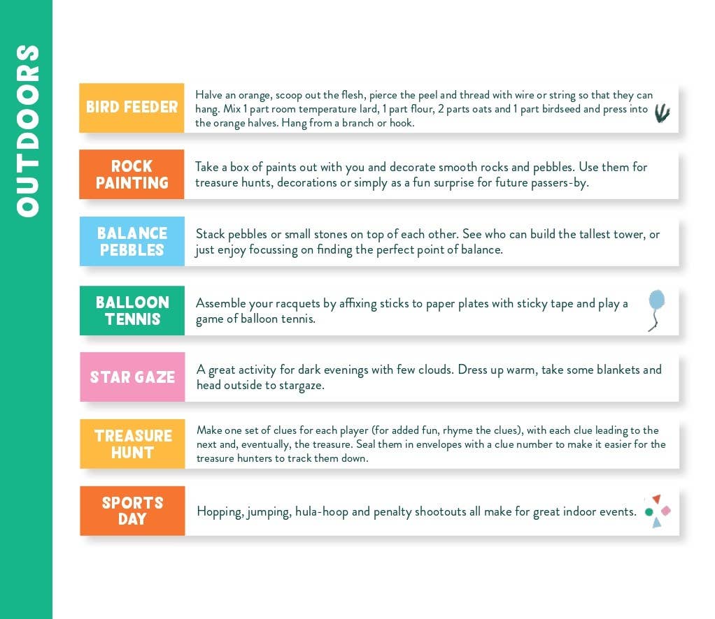 Things to do outdoors: 100 Activities | Hachette Book Group