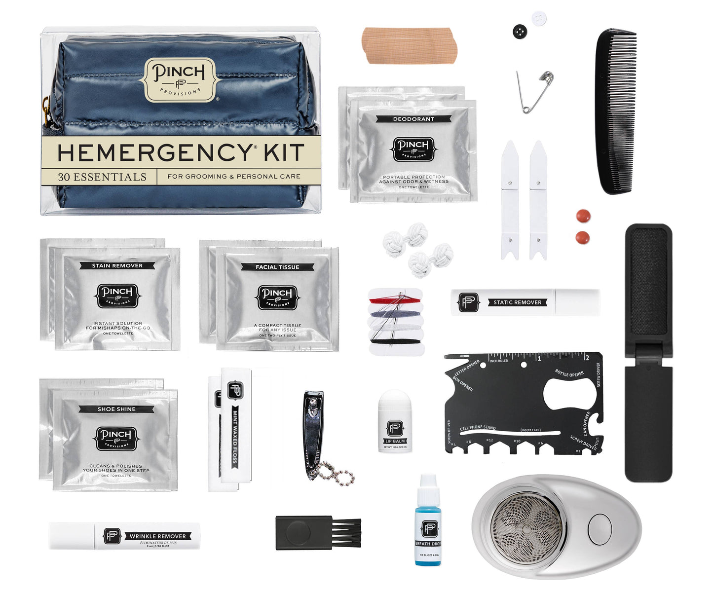 Hemergency Kit | Puffer, Men's, Holiday, Christmas Gift in Blue | Pinch Provisions
