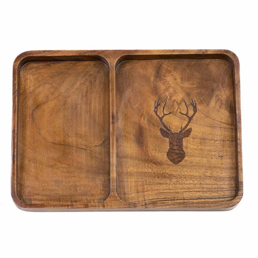Deer Etched Wood Valet Tray | The Royal Standard