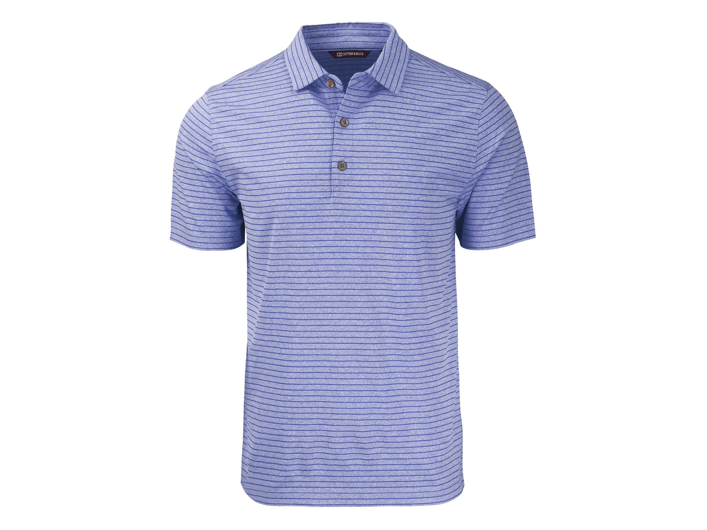 Cutter & Buck Forge Eco Heather Stripe Recycled Mens Polo: College Purple Heather / XXL / MCK01303