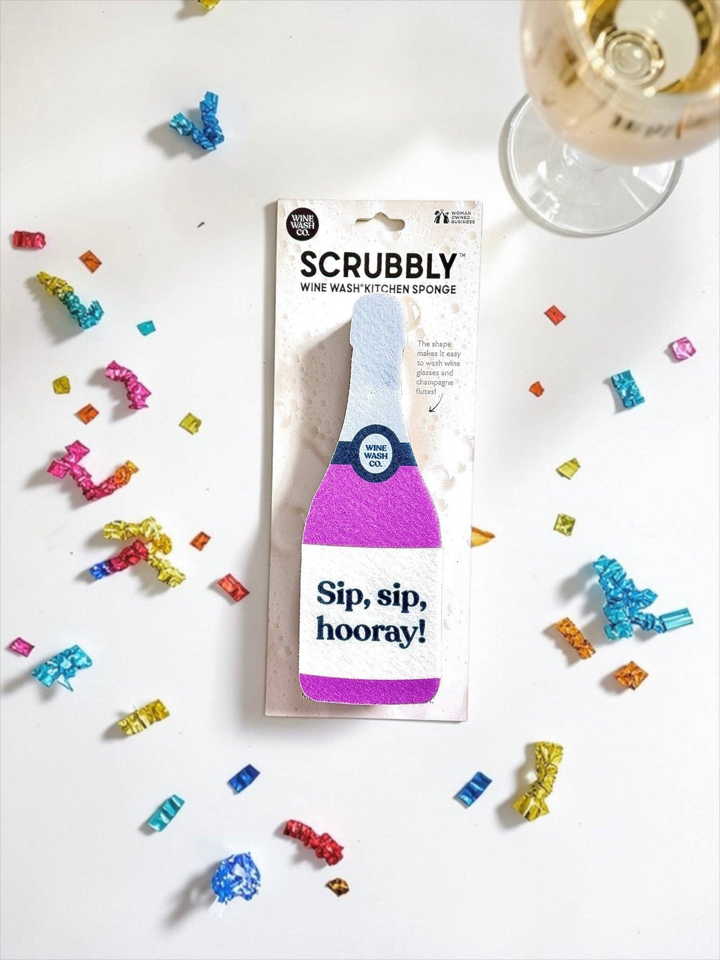 Wine Wash Co. - Scrubbly™ Sponge - Sip Sip Hooray