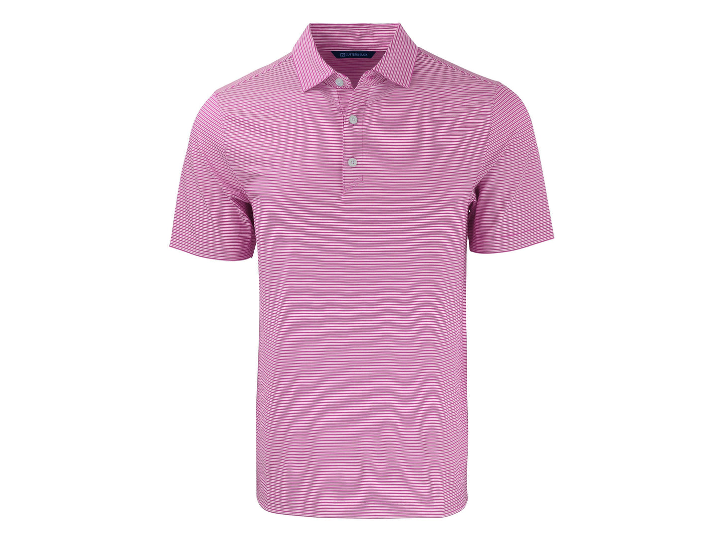 Cutter & Buck Forge Eco Double Stripe Recycled Mens Polo: College Purple/White / Medium / MCK01302