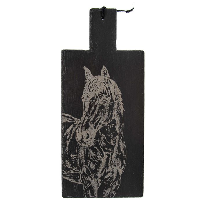 HORSE PORTRAIT LG SLATE SERVING PADDLE | Selbrae