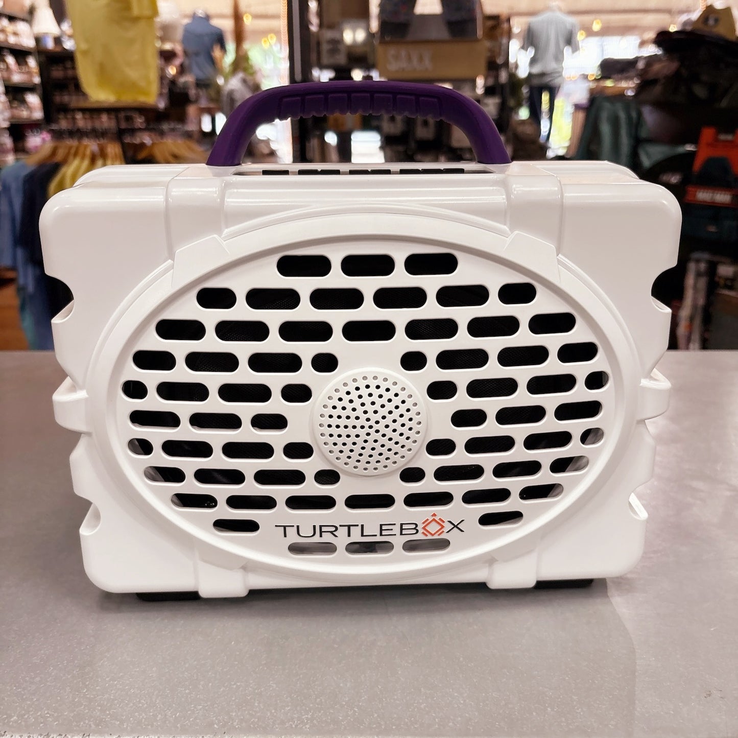 Gen 3 Turtlebox ~White, Purple Handle | Turtlebox