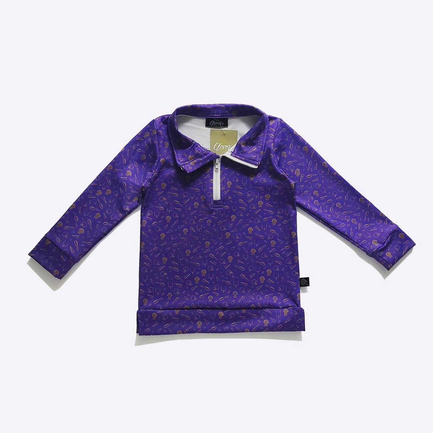 Purple-Go Team Boy Quarter Zip