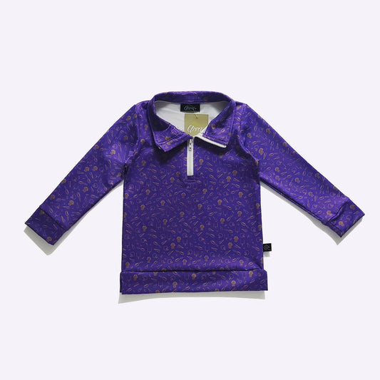 Purple-Go Team Boy Quarter Zip