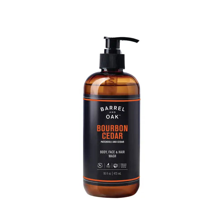 Body, Face, & Hair Wash Bourbon Cedar | Barrel and Oak