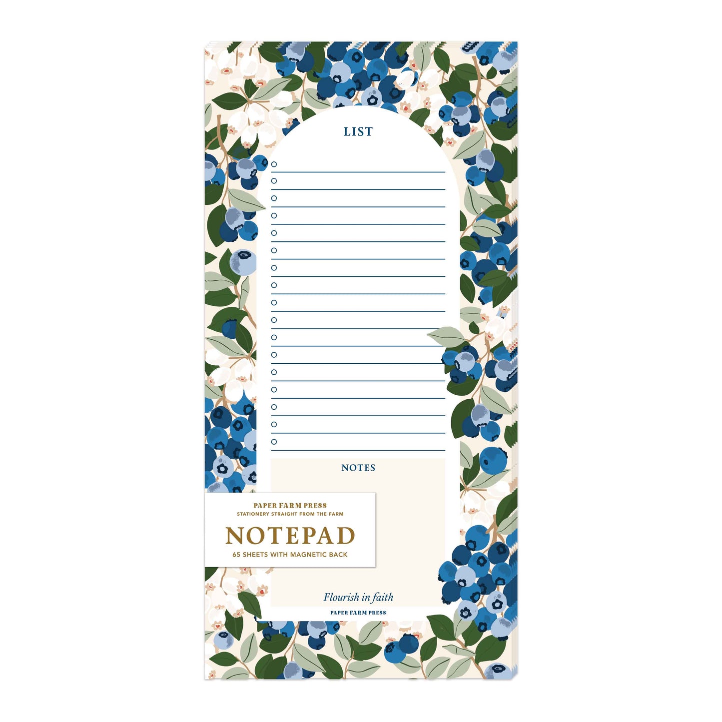 Blueberry Field Market List Notepad |Paper Farm Press