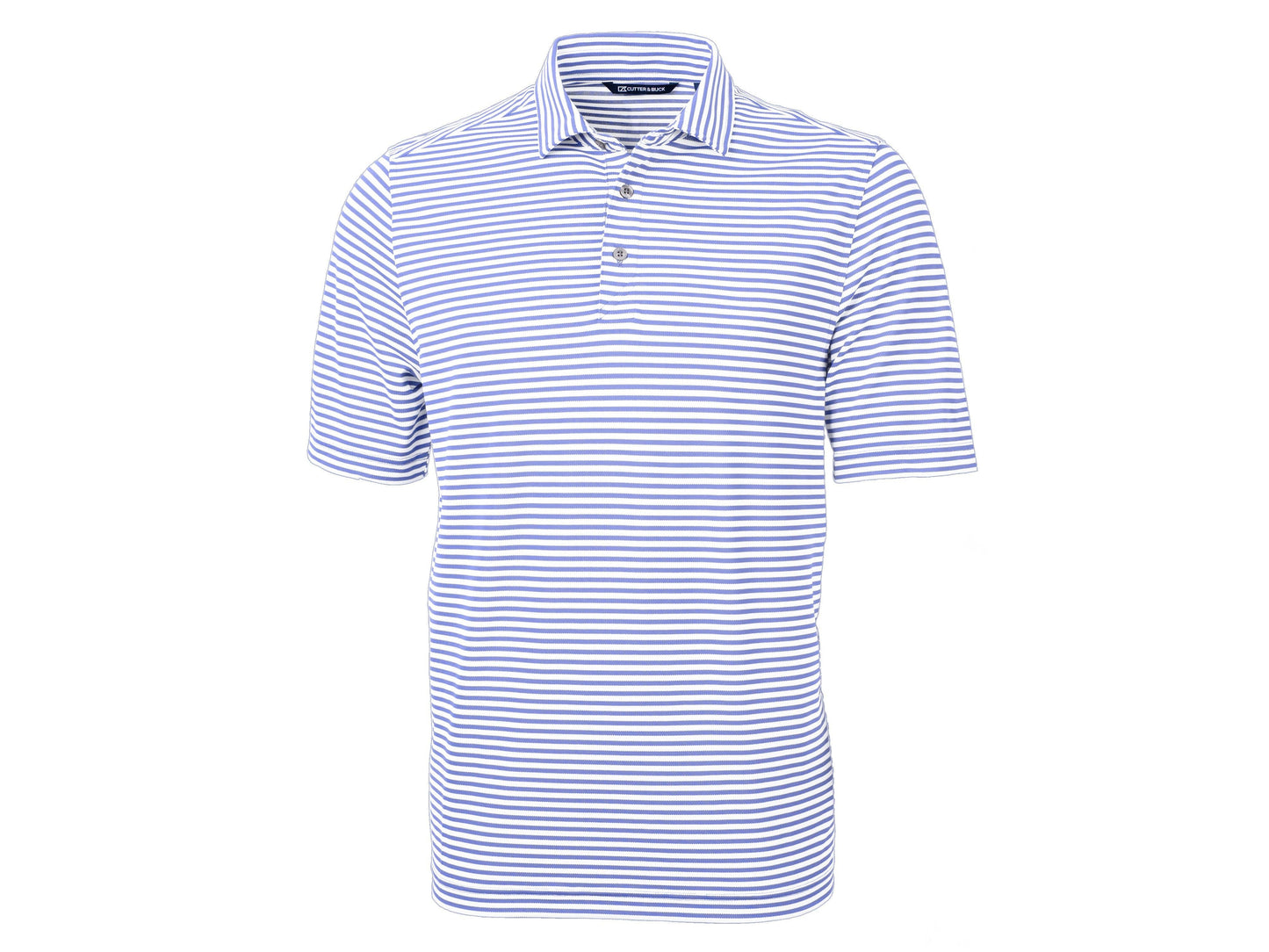 Cutter & Buck Virtue Eco Pique Stripe Recycled Mens Polo: College Purple / M / MCK01168