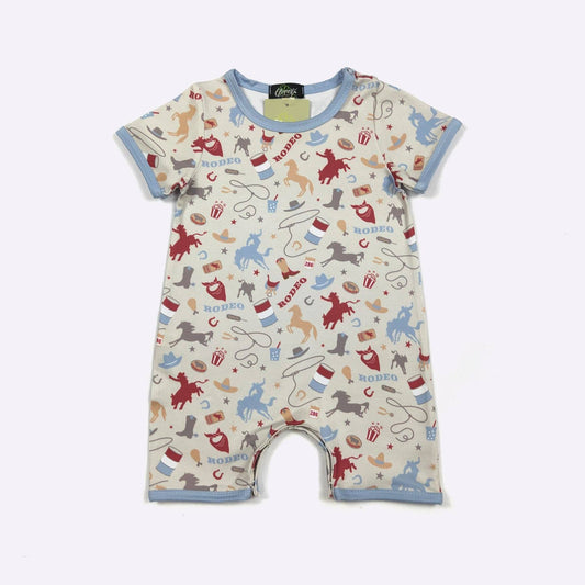 Rodeo Repeat Boy Romper | Clover Cottage