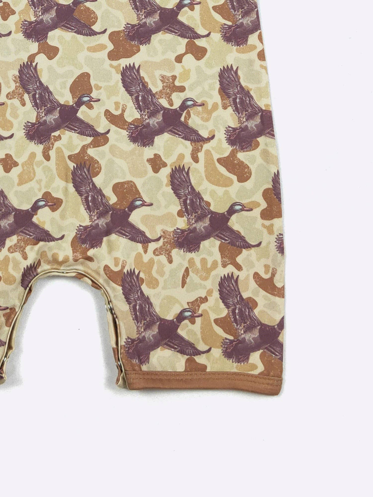 Muted Camo Duck Boy Romper | Clover Cottage