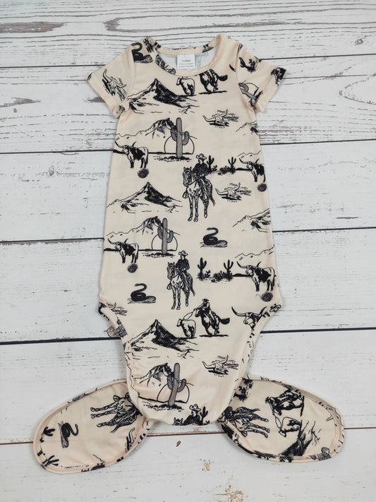 Rodoe Cactus Printed Western Infant Babygown| SK