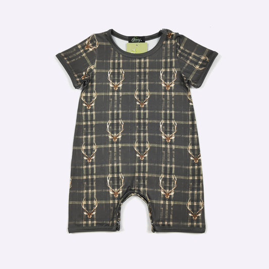 Tartan Buck Boy Romper